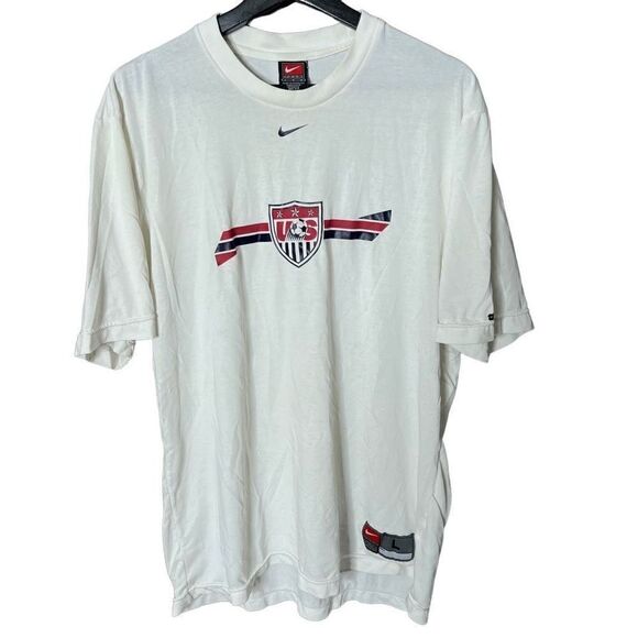 Y2K Nike Center Swoosh US Soccer T Shirt Large - Picture 1 of 4